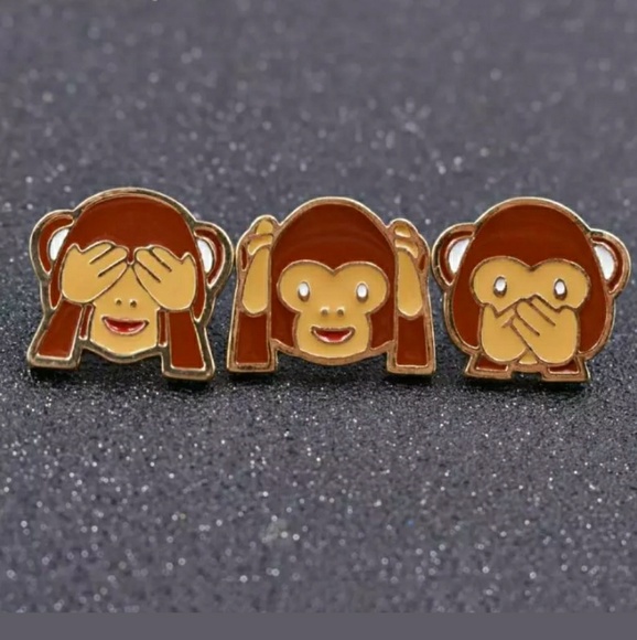 Lanre Collection Other - See No Evil Hear No Evil Speak No Evil Lapel Pins